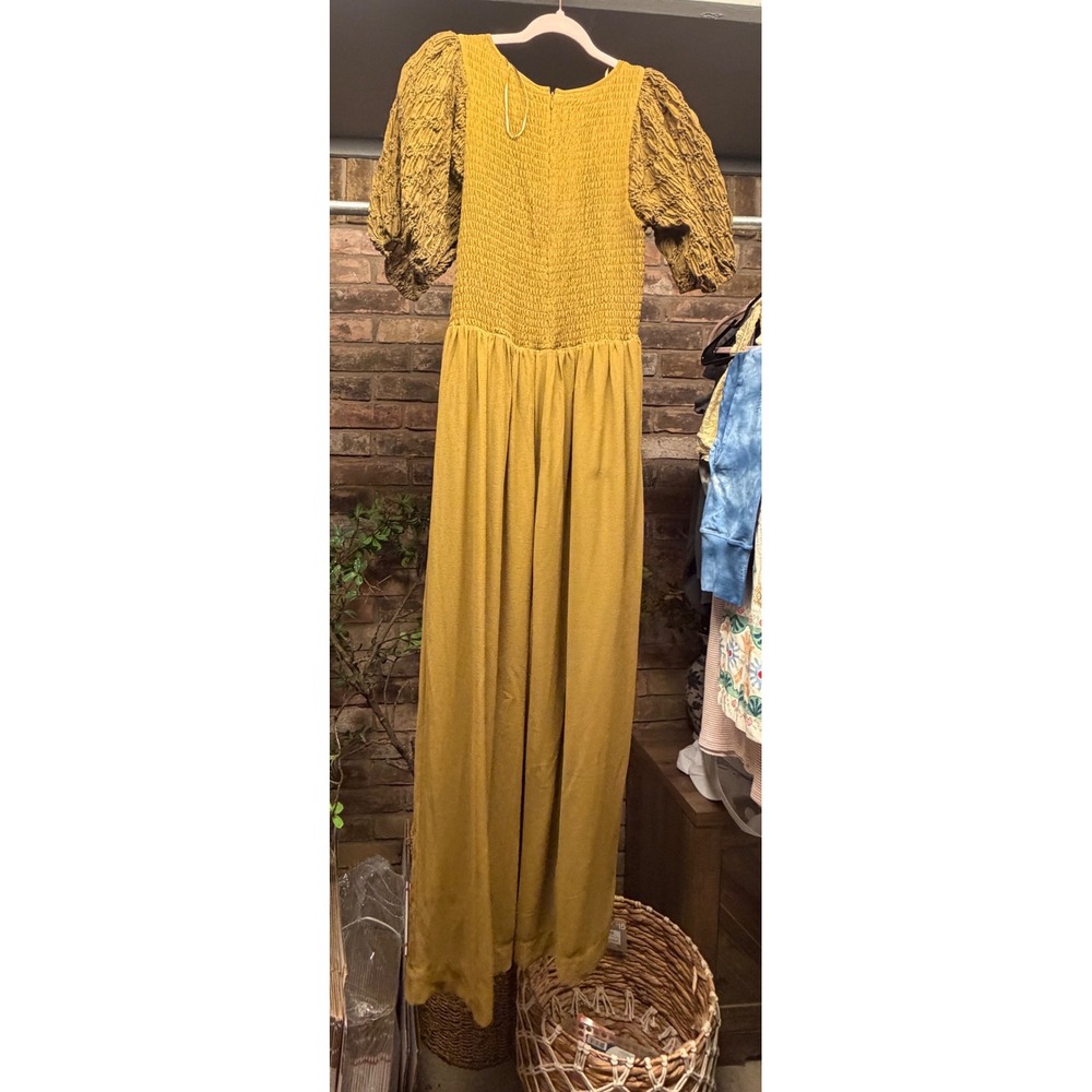 Free People Temperly Puff Sleeve Wide Leg Jumpsuit Size M - Picture 7 of 8